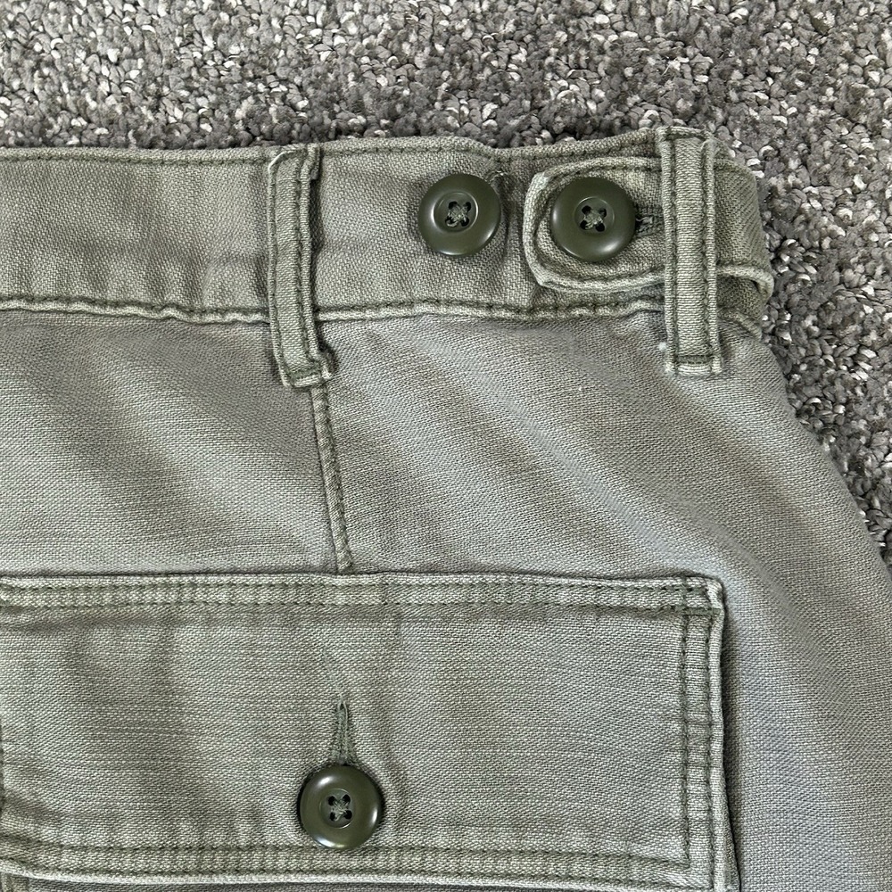 American Eagle Cotton Utility Pants - Women's 6 Short/Crop - Green Patch Pockets - Picture 6 of 11